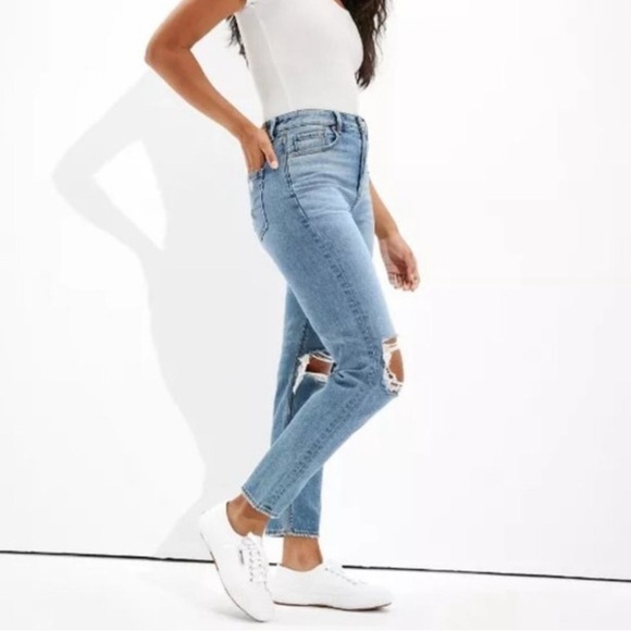 American Eagle Outfitters Denim - American Eagle Distressed Mom Jeans